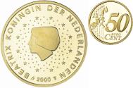 World Coins - Netherlands, 50 Euro Cent, 2000, Utrecht, BE, , Brass, KM:239