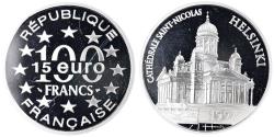 World Coins - Coin, France, Monnaie de Paris, Cathédrale Saint-Nicolas, 100 Francs-15 Euro