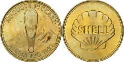 World Coins - France, Token, Collection Shell, Auguste Piccard, Bronze-Aluminium,