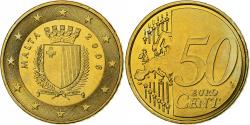 World Coins - Malta, 50 Euro Cent, BU, 2008, Monnaie de Paris, Nordic gold,