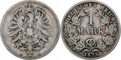World Coins - GERMANY - EMPIRE, Wilhelm I, Mark, 1875, Frankfurt, Silver, , KM:7
