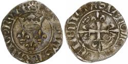 World Coins - France, Charles VI, Florette, 1417-1422, Rouen, Billon, , Duplessy:387
