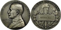 World Coins - France, Medal, Maréchal Foch, Valeur-Discipline, Prud'homme.G, , Silver