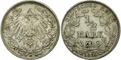World Coins - Coin, GERMANY - EMPIRE, 1/2 Mark, 1916, Munich, , Silver, KM:17