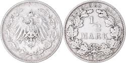 World Coins - Coin, GERMANY - EMPIRE, 1/2 Mark, 1909, Muldenhütten, , Silver, KM:17
