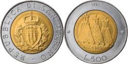 World Coins - Coin, San Marino, 500 Lire, 1987, Rome, , Bi-Metallic, KM:209