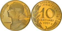 World Coins - Coin, France, Marianne, 10 Centimes, 1997, Paris, Proof / BE,