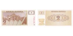 World Coins - Banknote, Slovenia, 2 (Tolarjev), Undated (1990), KM:2a, UNC(65-70)