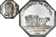 World Coins - France, Token, Société d'Agriculture de Toulouse, Olivier de Serres, 1825