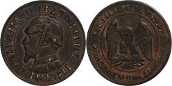 World Coins - France, 10 Centimes, 1870, Sedan, Satirique, Bronze,