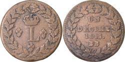 World Coins - Coin, France, Louis XVIII, Decime, 1815, Strasbourg, , Bronze, KM:701