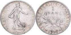 World Coins - France, Franc, Semeuse, 1914, Paris, Silver, , Gadoury:467, KM:844.1