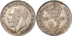 World Coins - Coin, Great Britain, George V, 3 Pence, 1916, British Royal Mint,