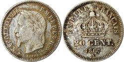 World Coins - Coin, France, Napoleon III, Napoléon III, 20 Centimes, 1867, Paris,