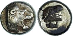 Ancient Coins - Lesbos, Hekte, ca. 521-478 BC, Mytilene, Electrum, , HGC:6-938