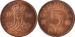 World Coins - Coin, Denmark, 5 Öre, 1974