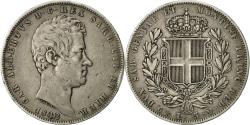 World Coins - Coin, ITALIAN STATES, SARDINIA, Carlo Alberto, 5 Lire, 1842, Genoa,