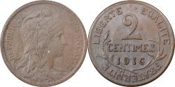 World Coins - France, 2 Centimes, Daniel-Dupuis, 1916, Paris, Bronze, , Gadoury:107