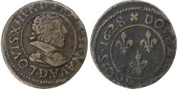 World Coins - France, Louis XIII, Double Tournois, 1628, Lyon, Copper, , Gadoury:8