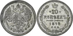 World Coins - Russia, Alexander II, 10 Kopeks, 1878, Saint Petersburg, Silver,