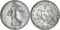 World Coins - Coin, France, Semeuse, Franc, 1916, Paris, , Silver, KM:844.1