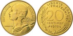 World Coins - France, 20 Centimes, Marianne, 1972, Paris, FDC, Aluminum-Bronze,