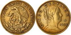 World Coins - Coin, Mexico, 5 Centavos, 1958, Mexico City, , Brass, KM:426