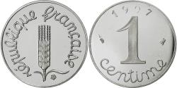 World Coins - France, Centime, Épi, 1997, Paris, Proof, Stainless Steel,