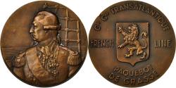 World Coins - France, Medal, Compagnie Générale Transatlantique, Paquebot De Grasse