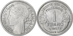 World Coins - France, Franc, Morlon, 1957, Beaumont - Le Roger, Aluminum,