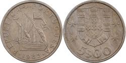 World Coins - Portugal, 5 Escudos, 1983, Copper-nickel, , KM:591