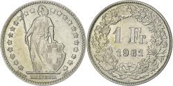 World Coins - Switzerland, 1 Franc, Helvetia, 1961, Bern, Silver, , KM:24