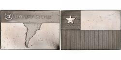 World Coins - France, Medal, United Nations Flags, Chile, Silver,