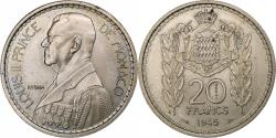 World Coins - Monaco, Louis II, 20 Francs, 1945, ESSAI, Copper-nickel,