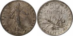World Coins - France, 50 Centimes, Semeuse, 1904, Paris, Silver, , Gadoury:420, Le