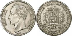 World Coins - Coin, Venezuela, Gram 10, 2 Bolivares, 1945, Philadelphia, , Silver