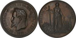 World Coins - France, Medal, Napoléon III, Chambre de Commerce de Lille, 1867, Copper