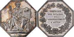 World Coins - France, Token, Notaires de l'Arrondissement d'Autun, Silver, Borrel.A