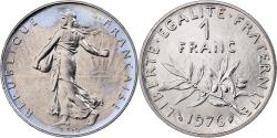 World Coins - France, 1 Franc, Semeuse, 1976, MDP, série FDC, Nickel,