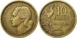 World Coins - France, 10 Francs, Guiraud, 1950, Beaumont - Le Roger, Aluminum-Bronze