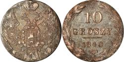 World Coins - Coin, Poland, Nicholas I, 10 Groszy, 1840, Moneta Wschovensis,