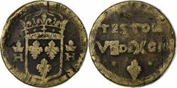 World Coins - France, Poids monétaire pour le teston, Henri II ou Henri III, Brass,