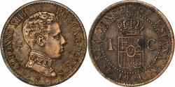 World Coins - Spain, Alfonso XIII, Centimo, 1906, Valencia, Bronze, , KM:726