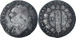 World Coins - France, Louis XVI, 12 Deniers, 1792⸱4, Nantes, Métal de cloche,