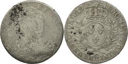 World Coins - Coin, France, Louis XV, 1/2 Écu aux branches d'olivier, 1/2 ECU, 44 Sols, 1732
