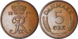 World Coins - Coin, Denmark, Frederik IX, 5 Öre, 1969, Copenhagen, , Bronze