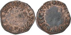 World Coins - France, Henri III, Double Tournois, 1585, Nantes, Copper, , Gadoury:455