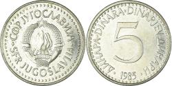 World Coins - Coin, Yugoslavia, 5 Dinara, 1985, , Nickel-brass, KM:88