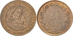 World Coins - Coin, Netherlands, William III, 2-1/2 Cent, 1880, , Bronze, KM:108.1