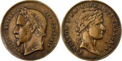 World Coins - France, Token, Napoléon III, Napoléon Ier, Brass,